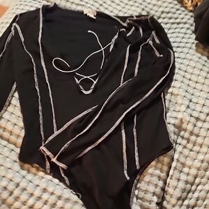 Rue21 Black and White Bodysuit